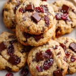 Big Fat Dark Chocolate Cranberry Oatmeal Cookies First Image