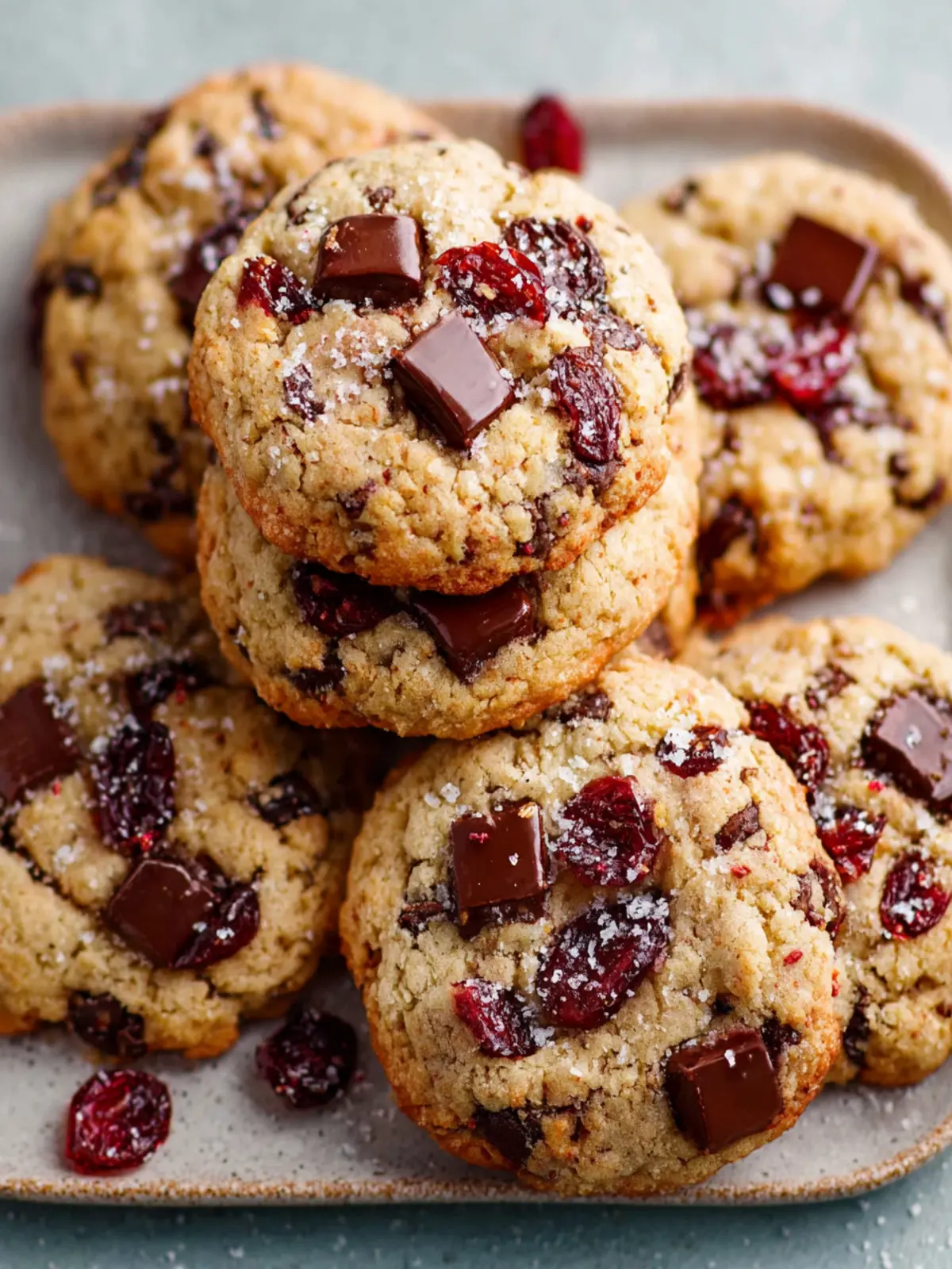 Big Fat Dark Chocolate Cranberry Oatmeal Cookies First Image