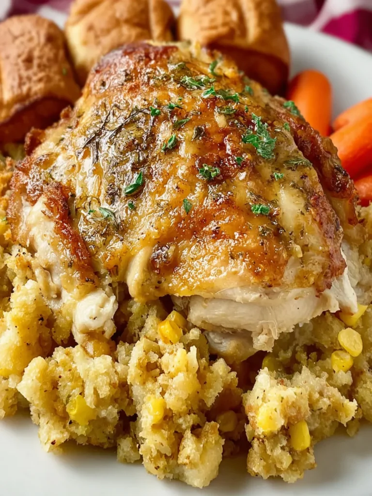 EASY SLOW COOKER CHICKEN AND STUFFING Made Simple! First Image