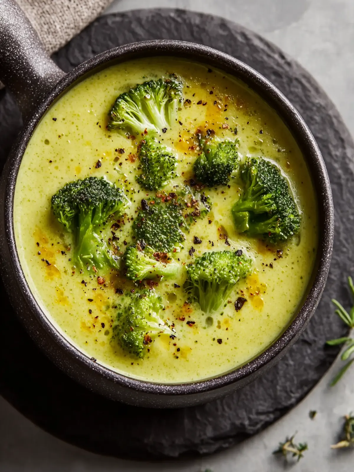 Vegan Broccoli Cheddar Soup Recipe First Image