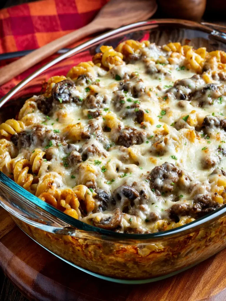 Ground Beef Stroganoff Casserole First Image