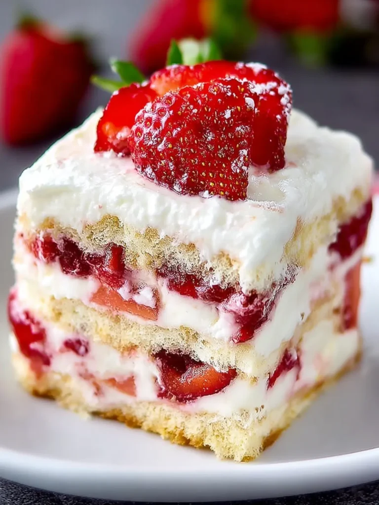 Strawberry Shortcake Icebox Cake First Image