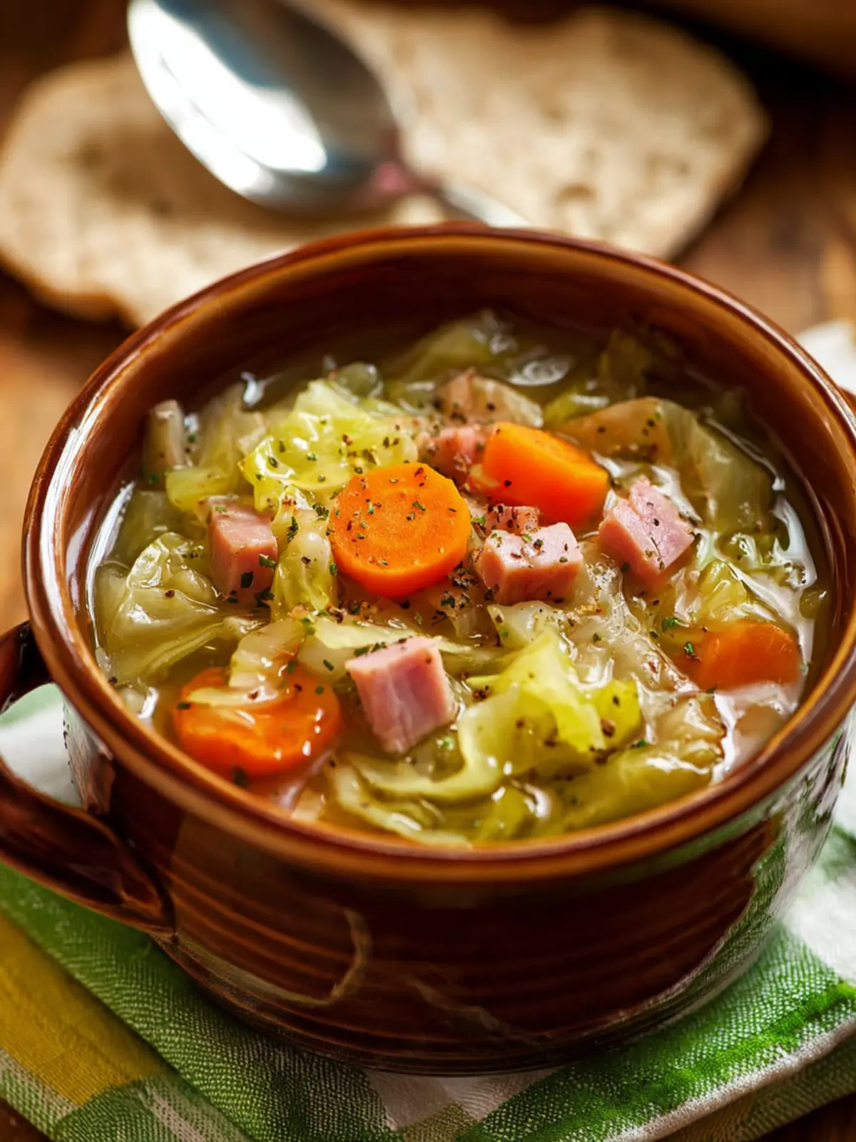 Slow Cooker Cabbage Soup with Ham First Image