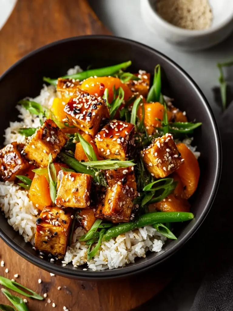 Sesame Apricot Tofu Bowl Recipe First Image