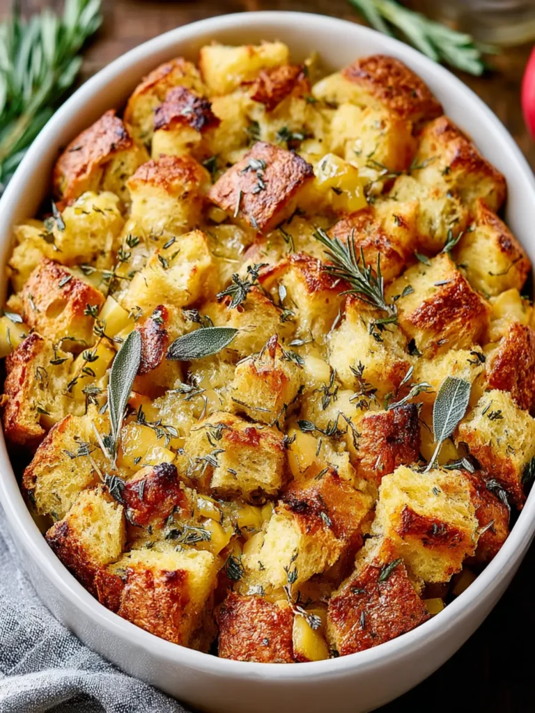 Irresistible Simple Apple Sage Stuffing Recipe for Holidays First Image