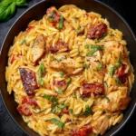 Irresistible Creamy Chicken Chorizo Orzo Recipe Delight First Image