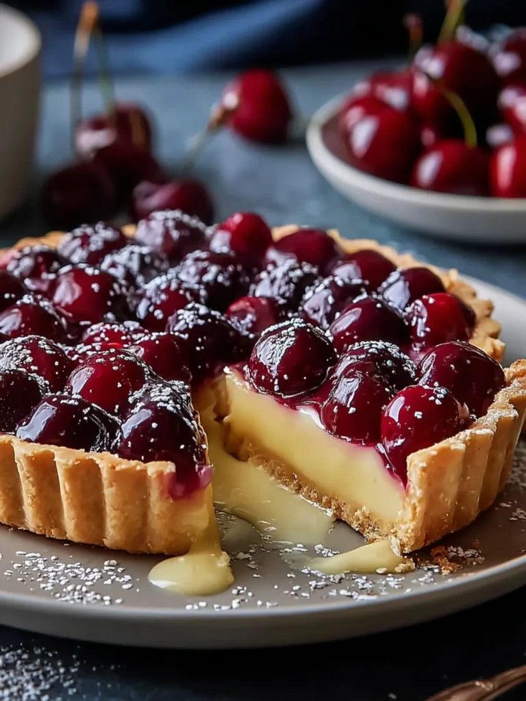 Irresistible Cherry Vanilla Shortbread Tart Recipe First Image