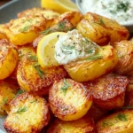 Crispy Lemon Potatoes with Dill Whipped Ricotta Recipe First Image