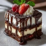 The Dreamy Delight of a Tuxedo Bar Cake First Image