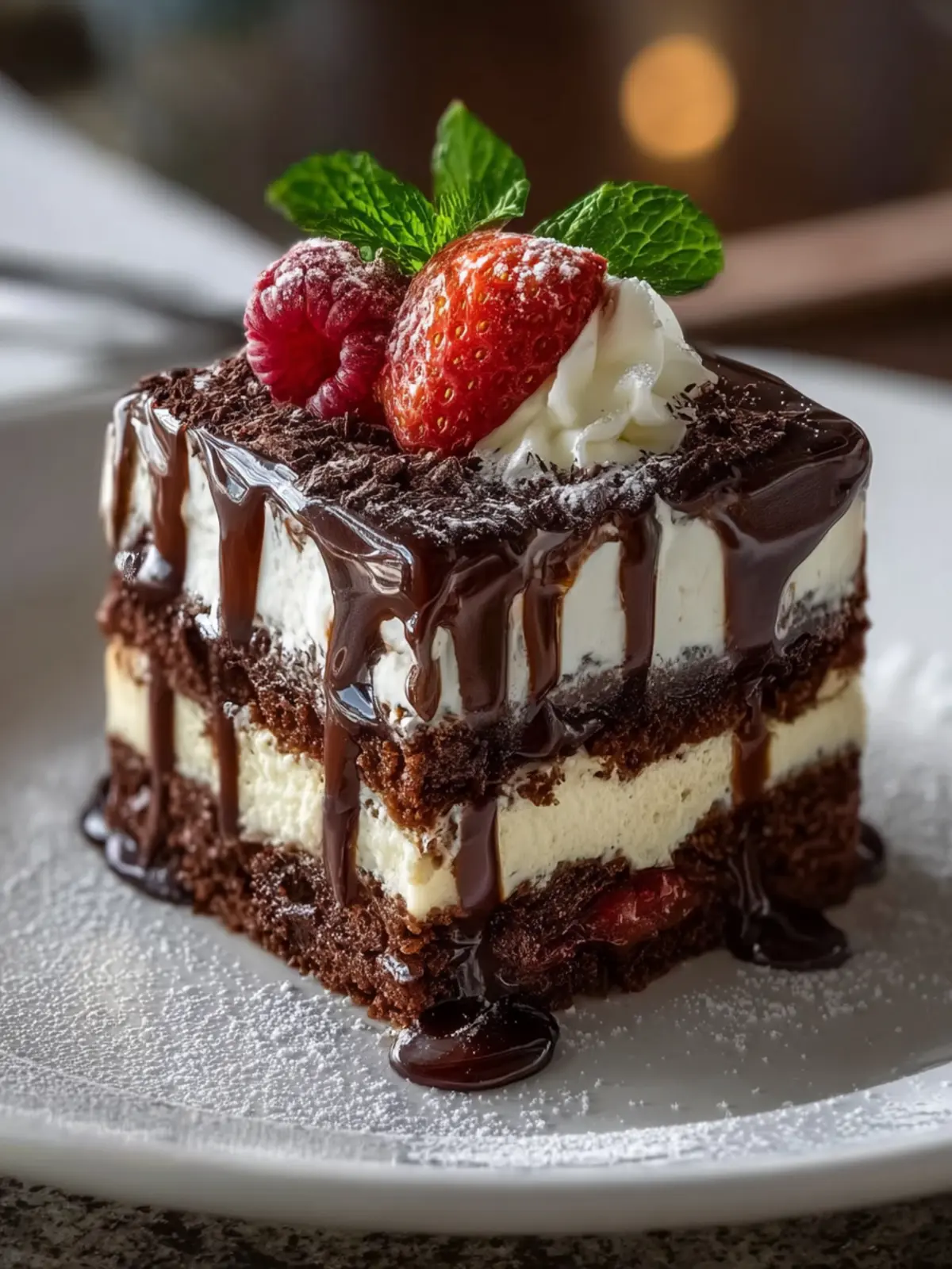 The Dreamy Delight of a Tuxedo Bar Cake First Image