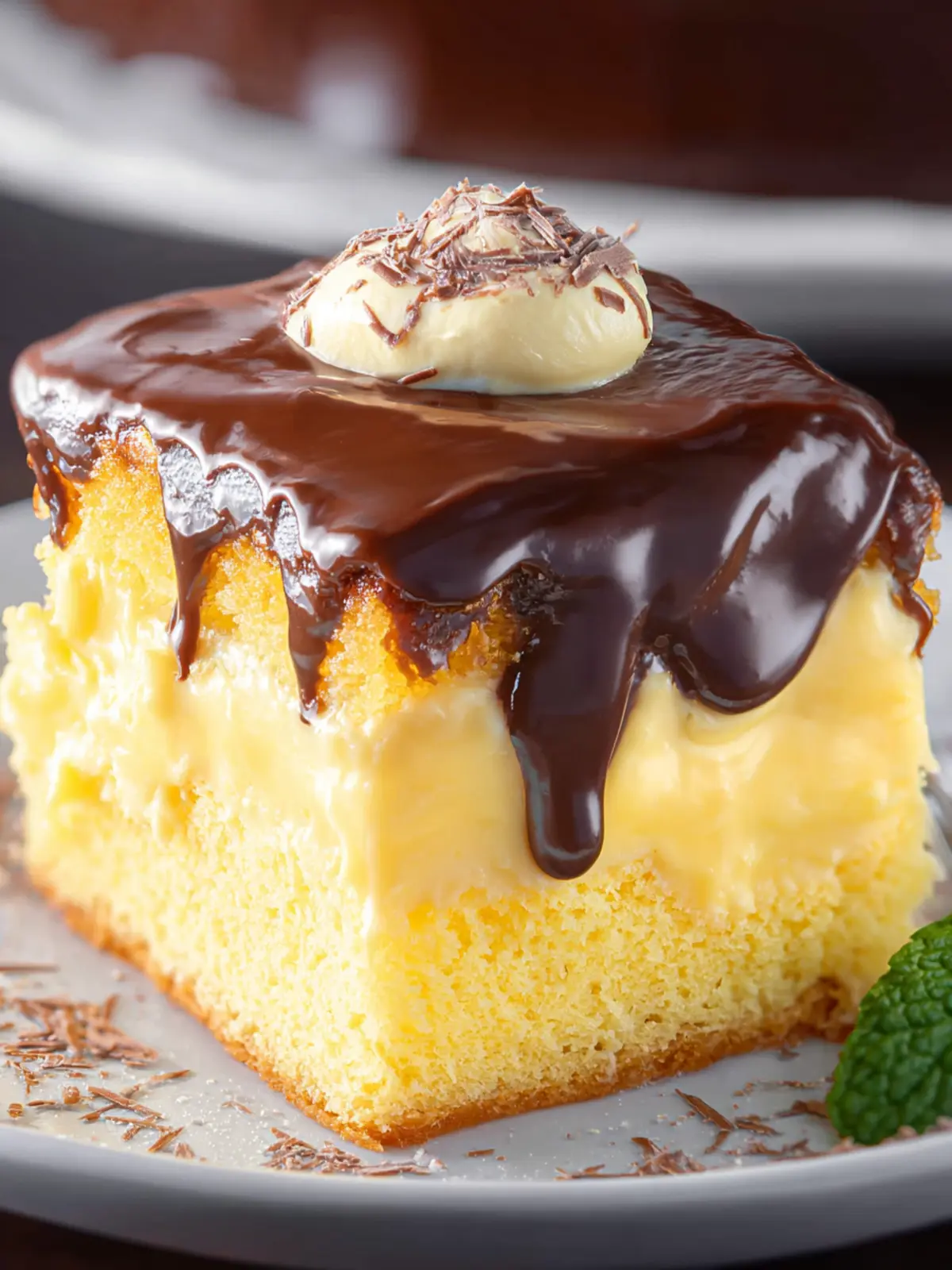 Boston Cream Poke Cake First Image