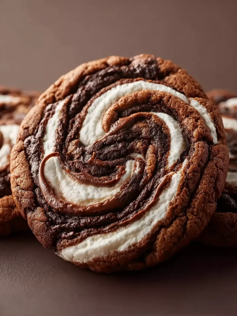 Chocolate Marshmallow Swirl Cookies First Image