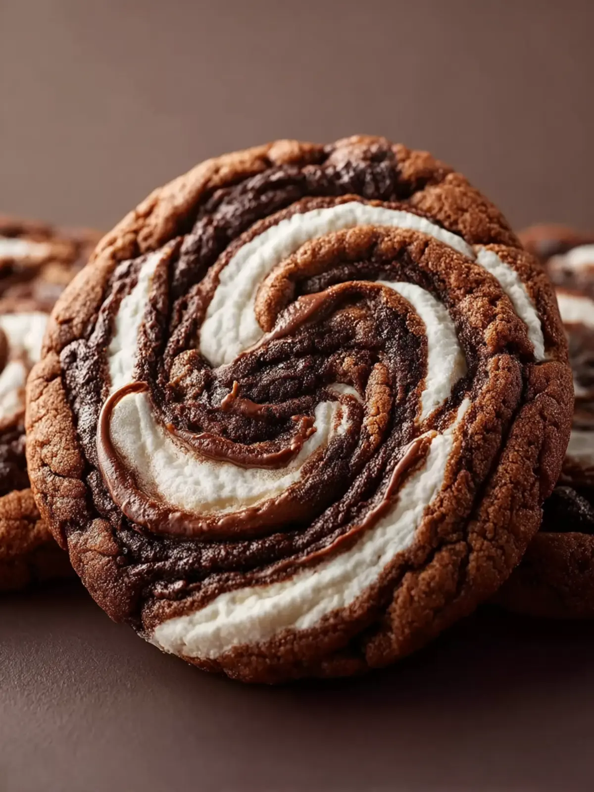 Chocolate Marshmallow Swirl Cookies First Image