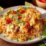 Crock Pot Queso Chicken and Rice First Image
