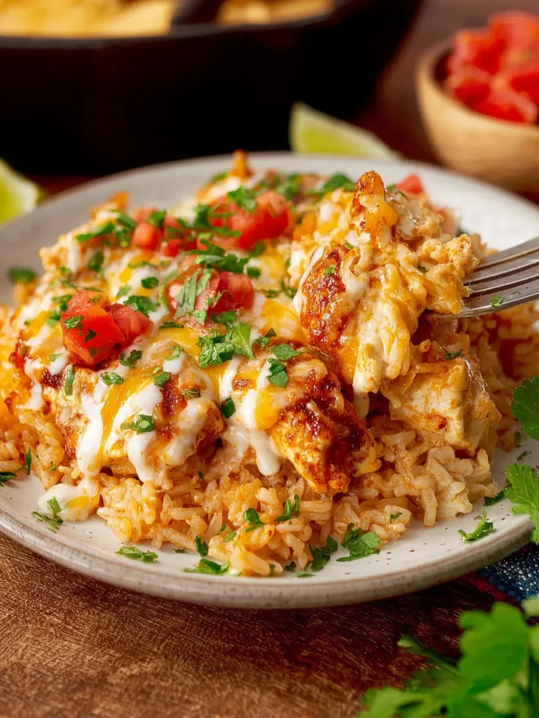 Crock Pot Queso Chicken and Rice First Image