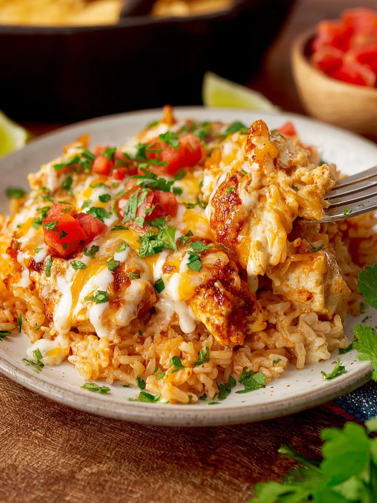 Crock Pot Queso Chicken and Rice First Image