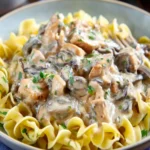 Easy Creamy Chicken Stroganoff First Image