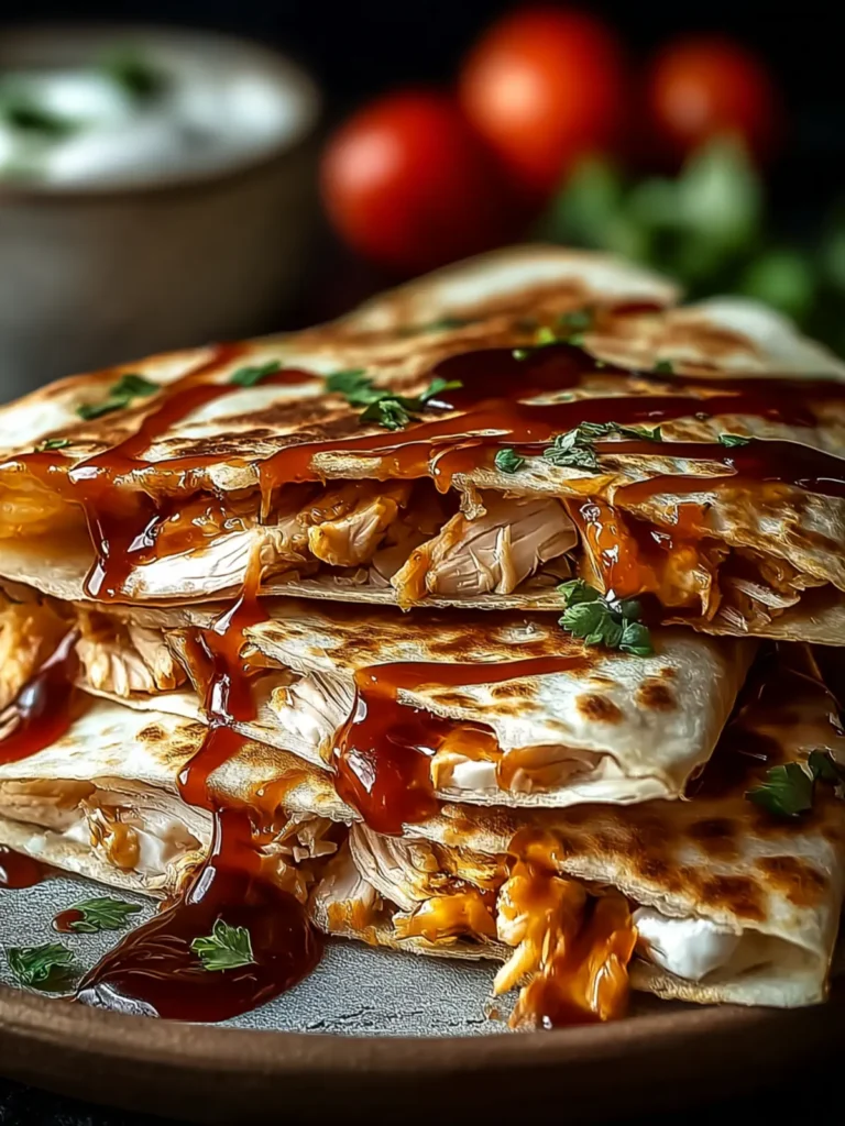 Irresistible Hot Honey BBQ Chicken Quesadillas Recipe First Image