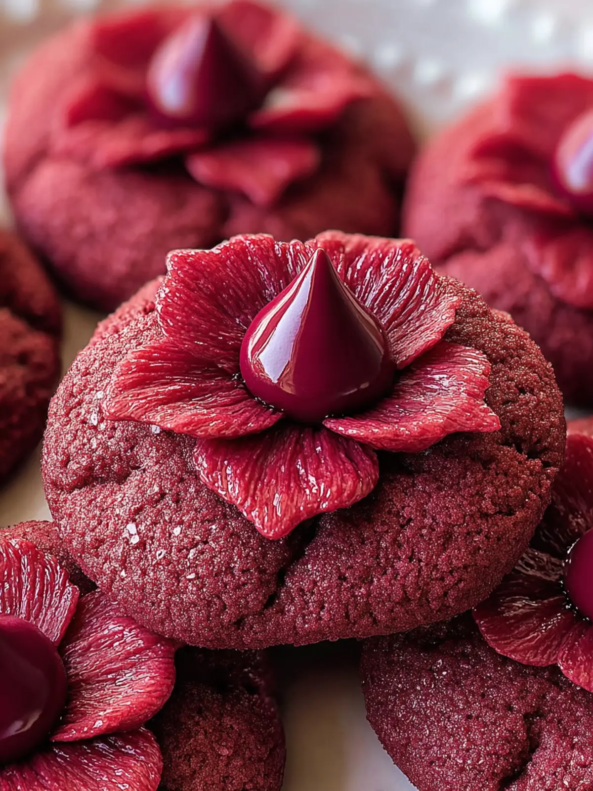 Irresistible Red Velvet Blossom Cookies Recipe to Delight First Image