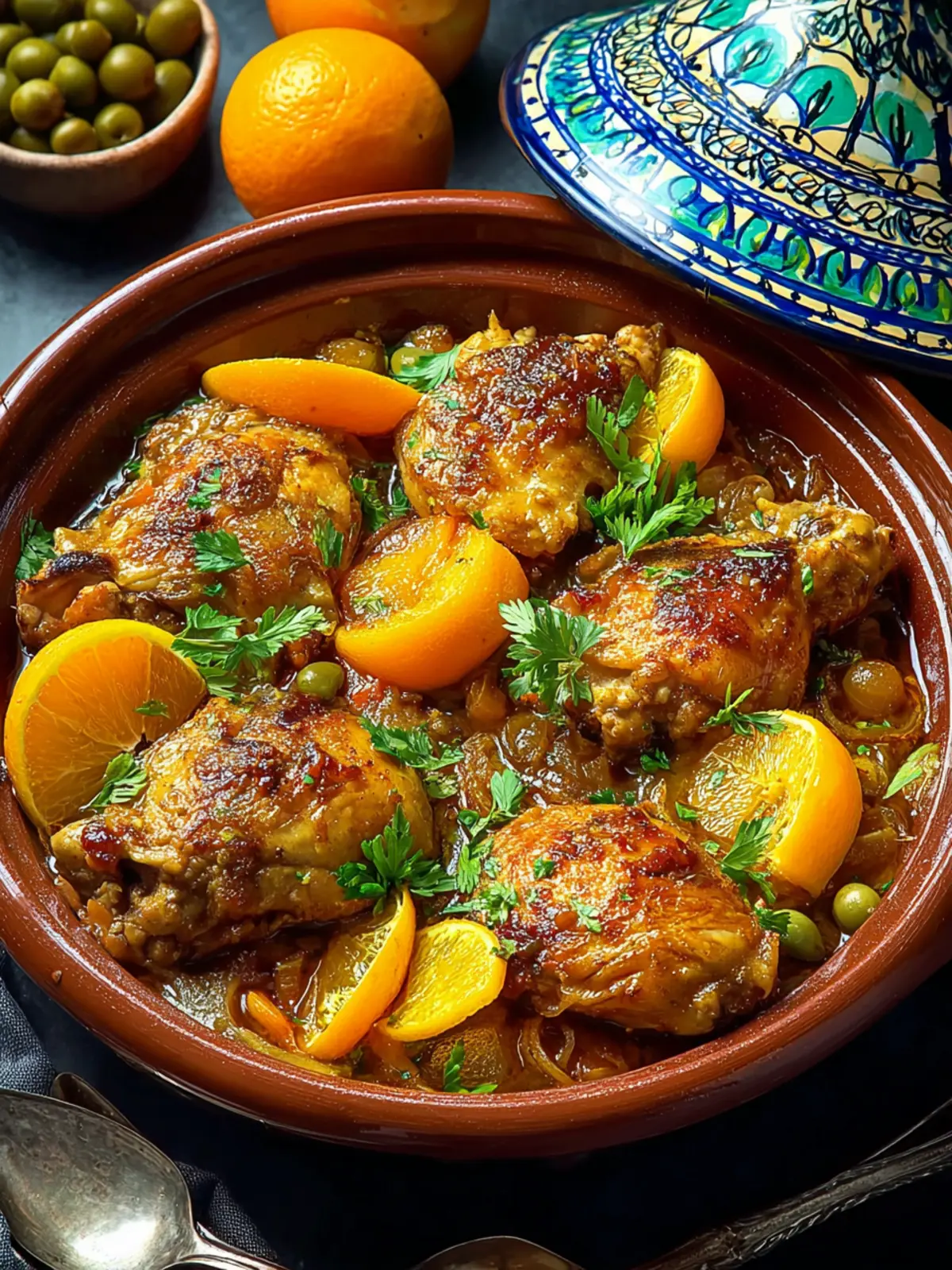 Moroccan Chicken and Orange Tagine First Image