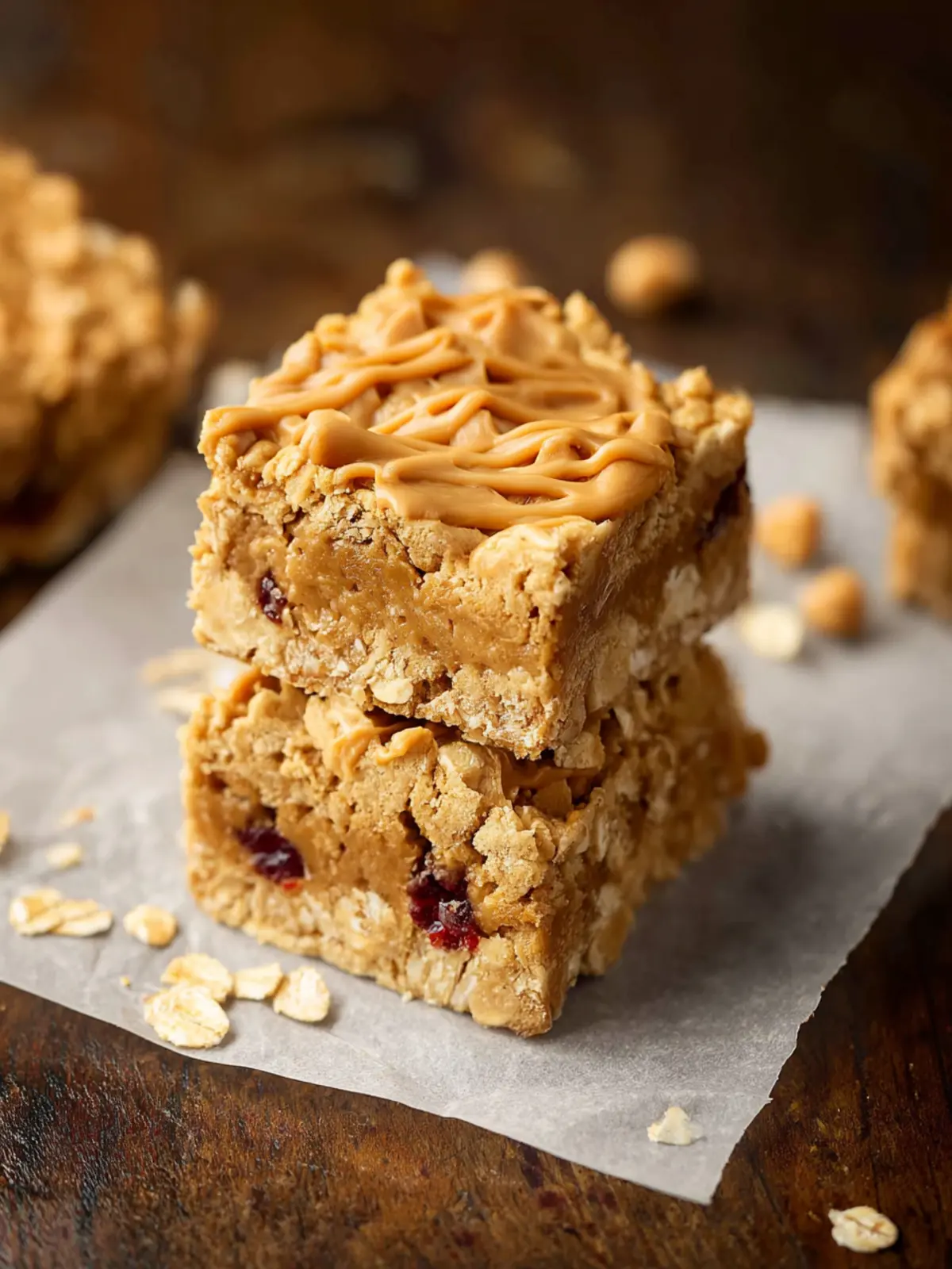 Peanut Butter Oatmeal Bars First Image
