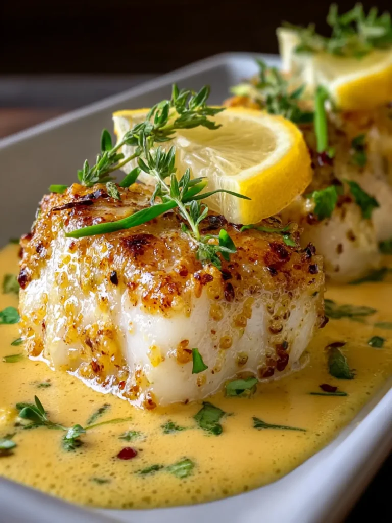 Baked Cod in Coconut Lemon Cream Sauce First Image