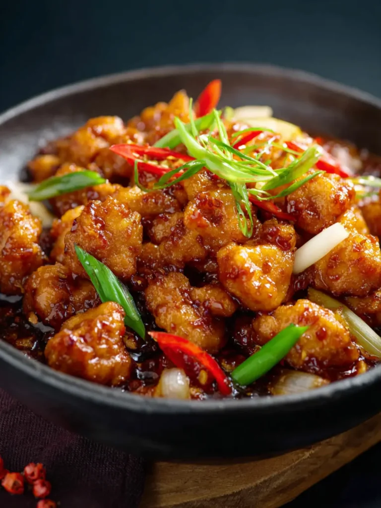 Chili Garlic Chicken Recipe (Indo-Chinese Style) First Image
