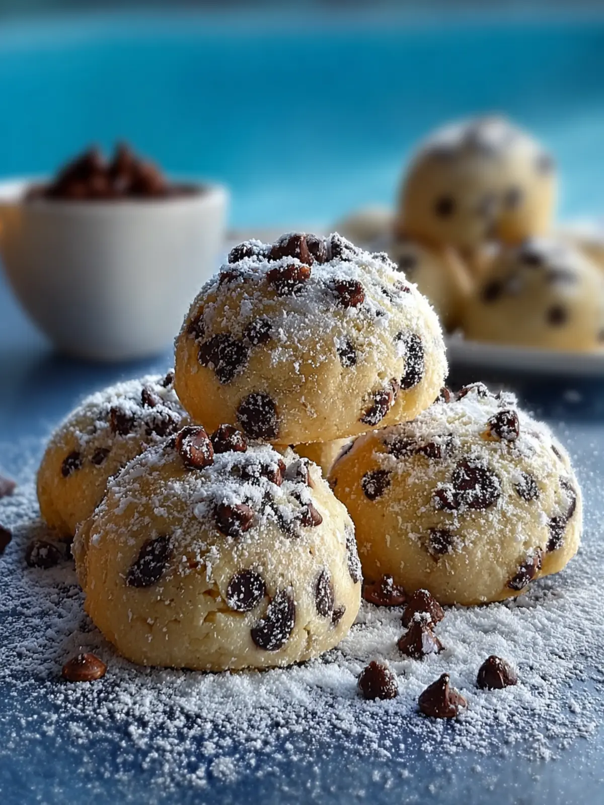 Chocolate Chip Snowball Cookies First Image