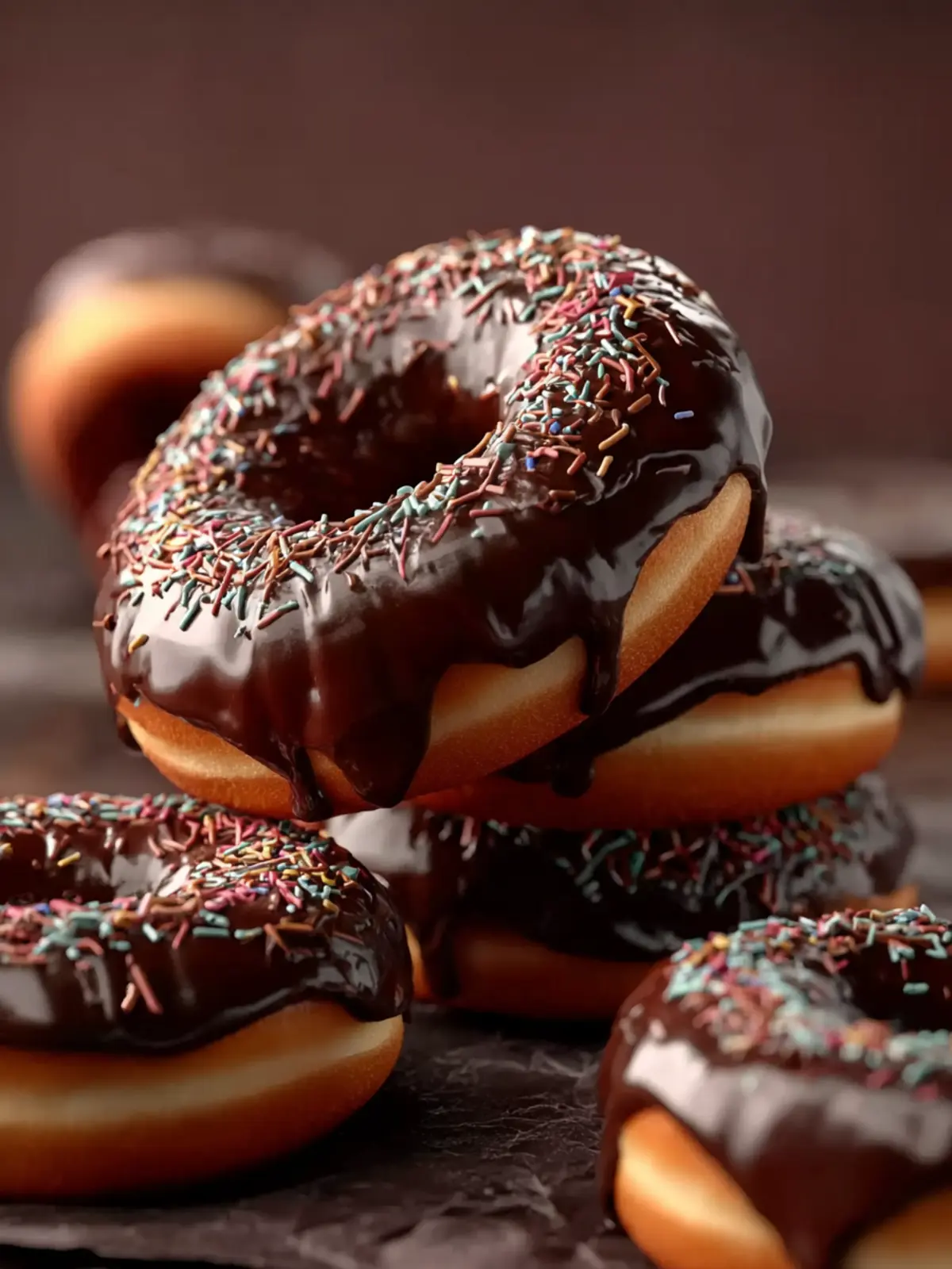 Chocolate Glazed Donuts First Image