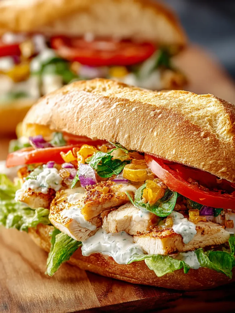 Delicious Chopped Chicken Ranch Sandwich First Image