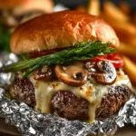 Mushroom Swiss Burger Foil Packets Recipe First Image