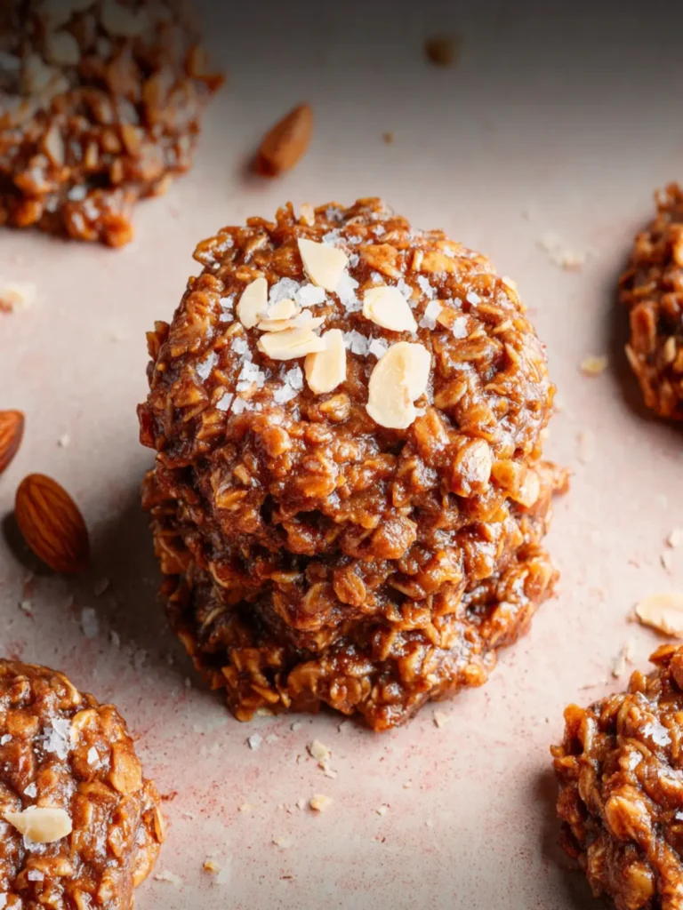 Salted Almond Butter No-Bake Cookies First Image