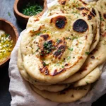2 Ingredient Dough Garlic Naan (No Yeast) First Image