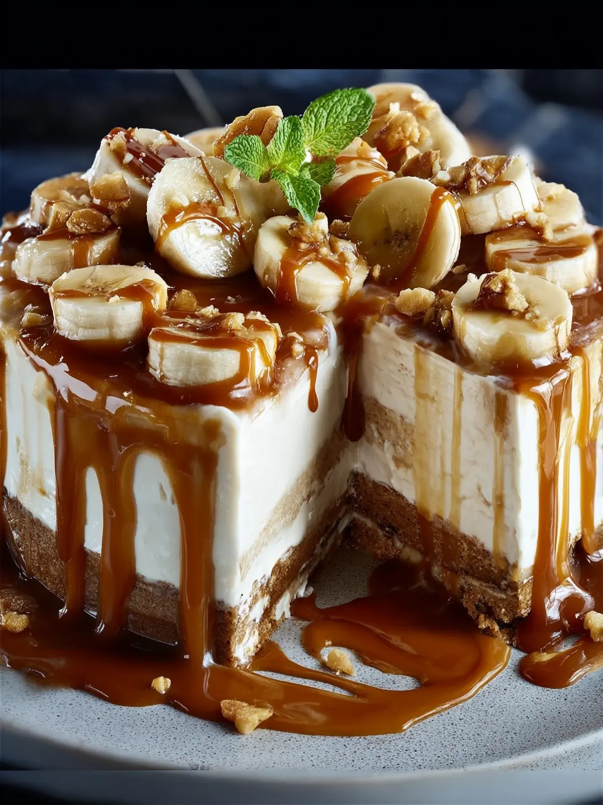 Caramel Banana Bread Ice Cream Cake First Image