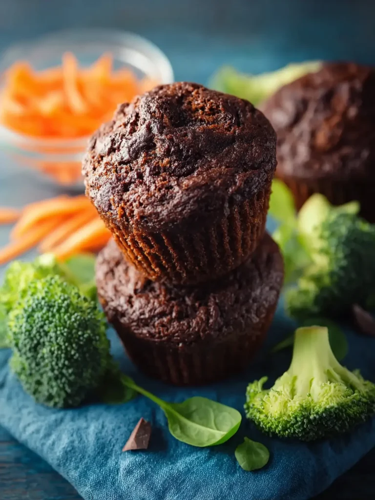 Healthy Chocolate Muffins (with Veggies!) First Image