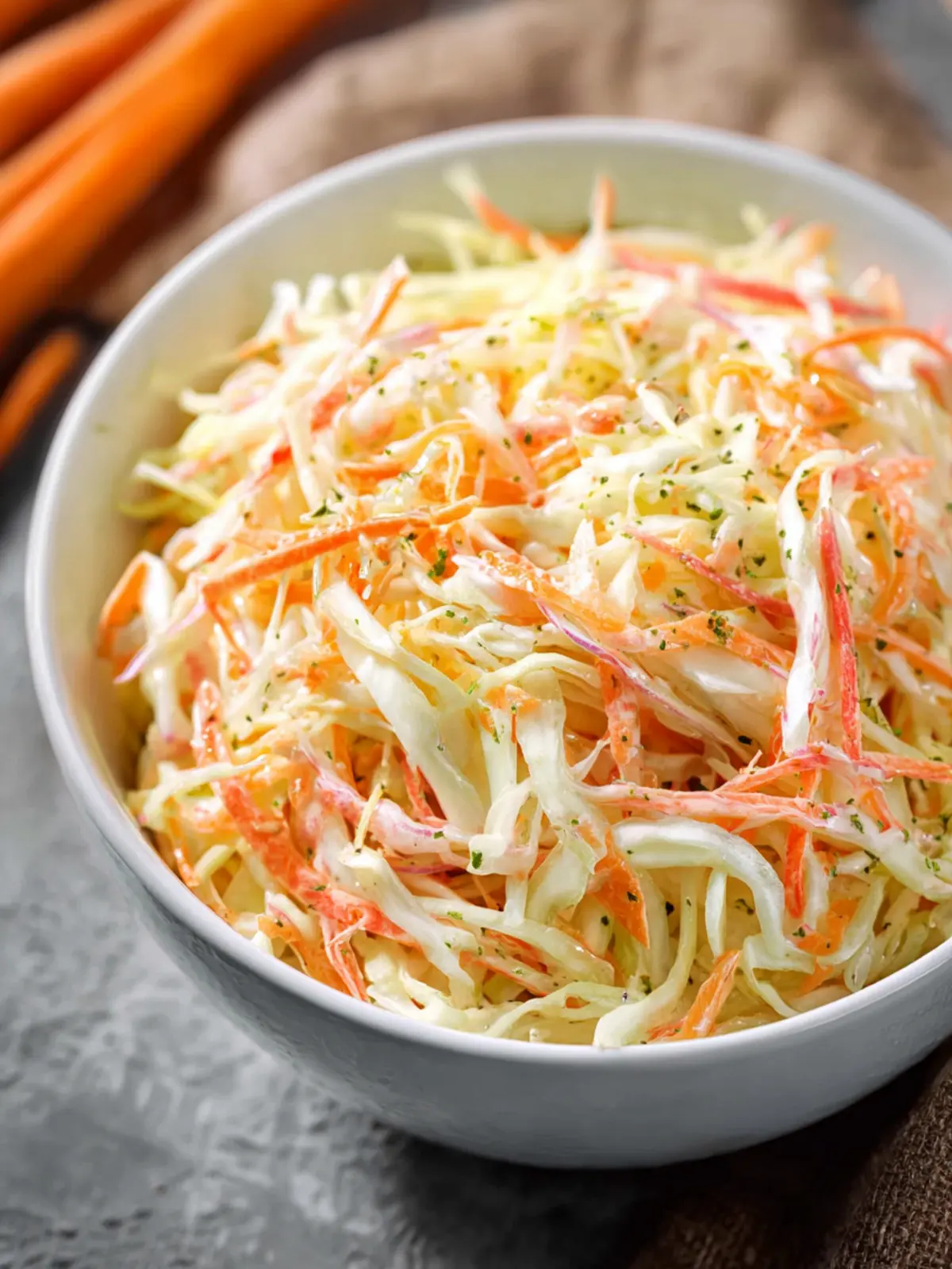Healthy Homemade Coleslaw Salad First Image
