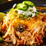 Slow Cooker Chicken Enchilada Casserole First Image