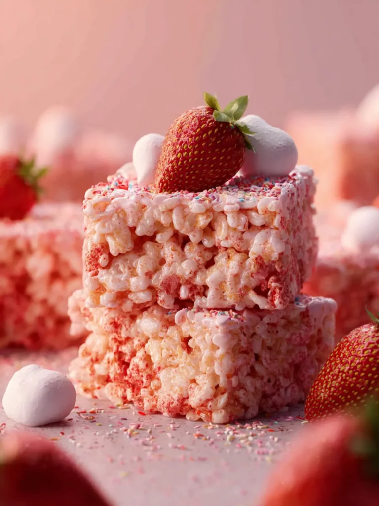Strawberry Rice Krispie Treats First Image