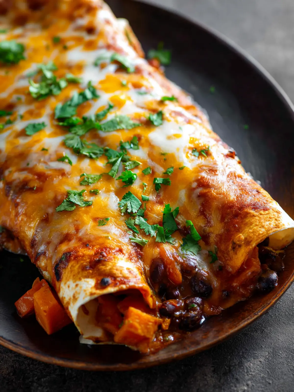 Sweet Potato and Black Bean Enchiladas First Image