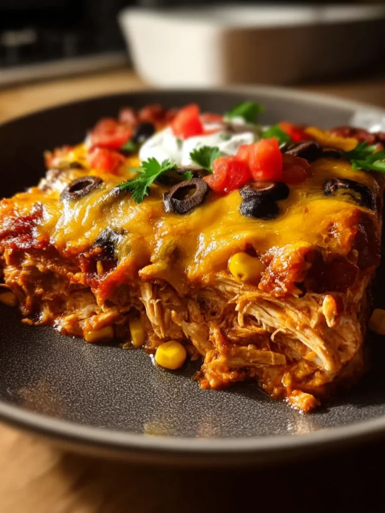 crockpot chicken enchilada casserole First Image
