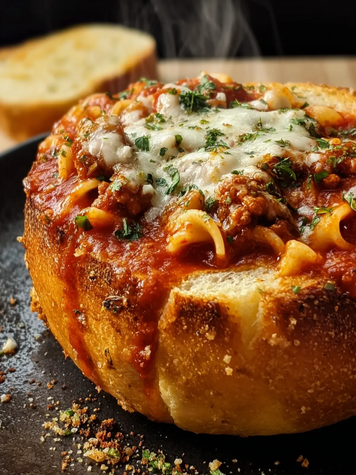lasagna soup garlic bread bowl First Image