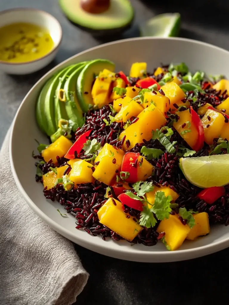 Bright Mango Avocado Black Rice Salad: A Zesty Delight First Image