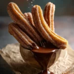 Easy Homemade Churros with Chocolate Sauce First Image