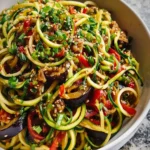 Eggplant Zucchini Noodle Salad: Bright and Crunchy Delight First Image
