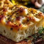 Sourdough Discard Garlic Herb Focaccia First Image