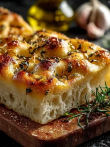 Sourdough Discard Garlic Herb Focaccia First Image