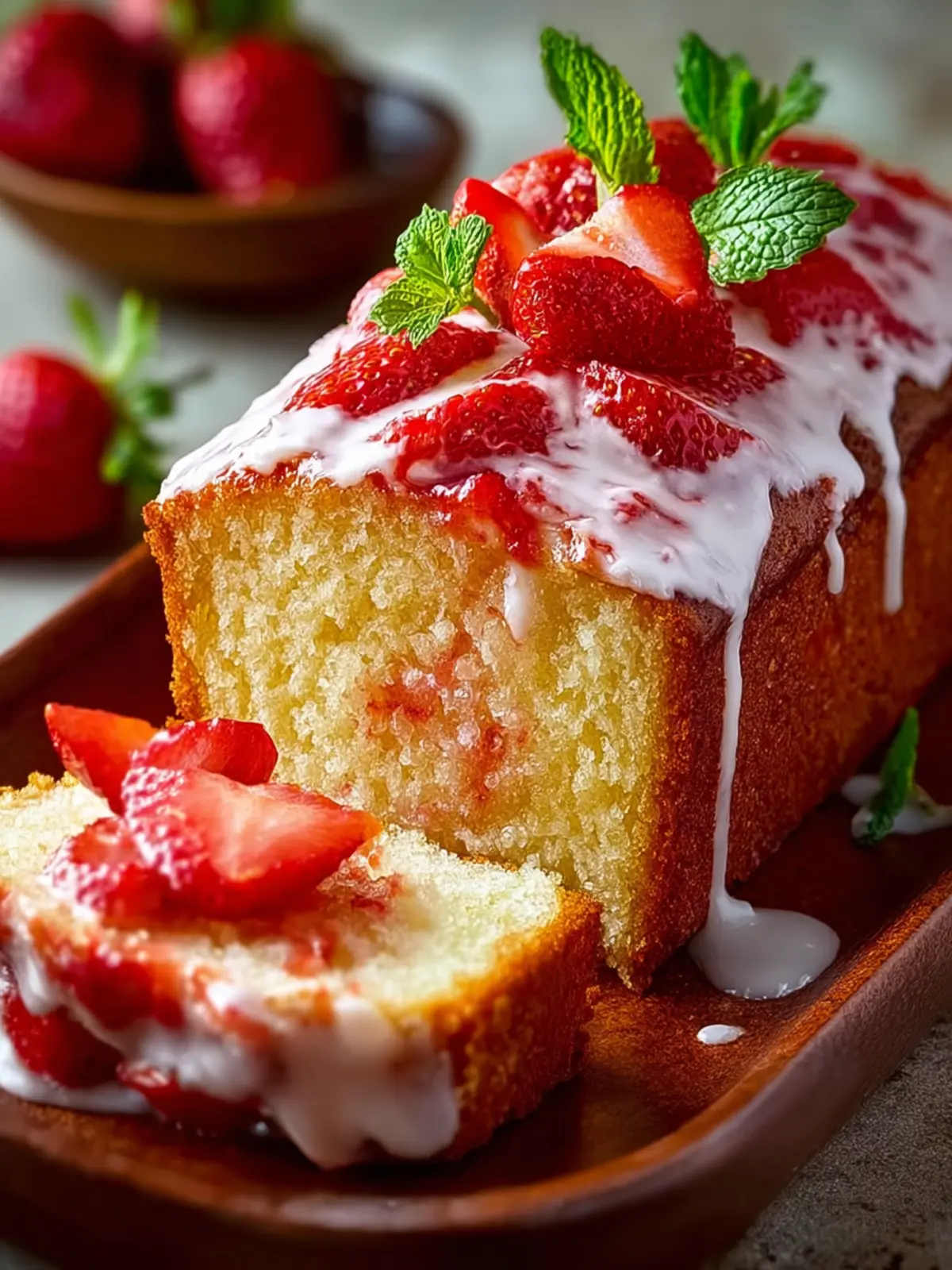 Strawberry Pound Cake First Image