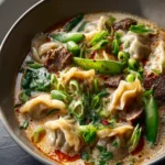 thai beef potsticker soup First Image