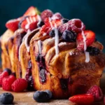 Berry Pull Apart Bread (No-Yeast, 4th of July Breakfast) First Image