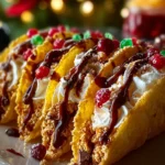 Christmas Cheesecake Tacos First Image